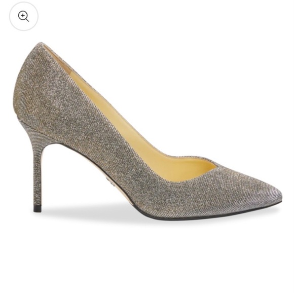 Sarah Flint Perfect Pump 85 Gunmetal Lame Glittered Iridescent Metallic Heels - Picture 5 of 14